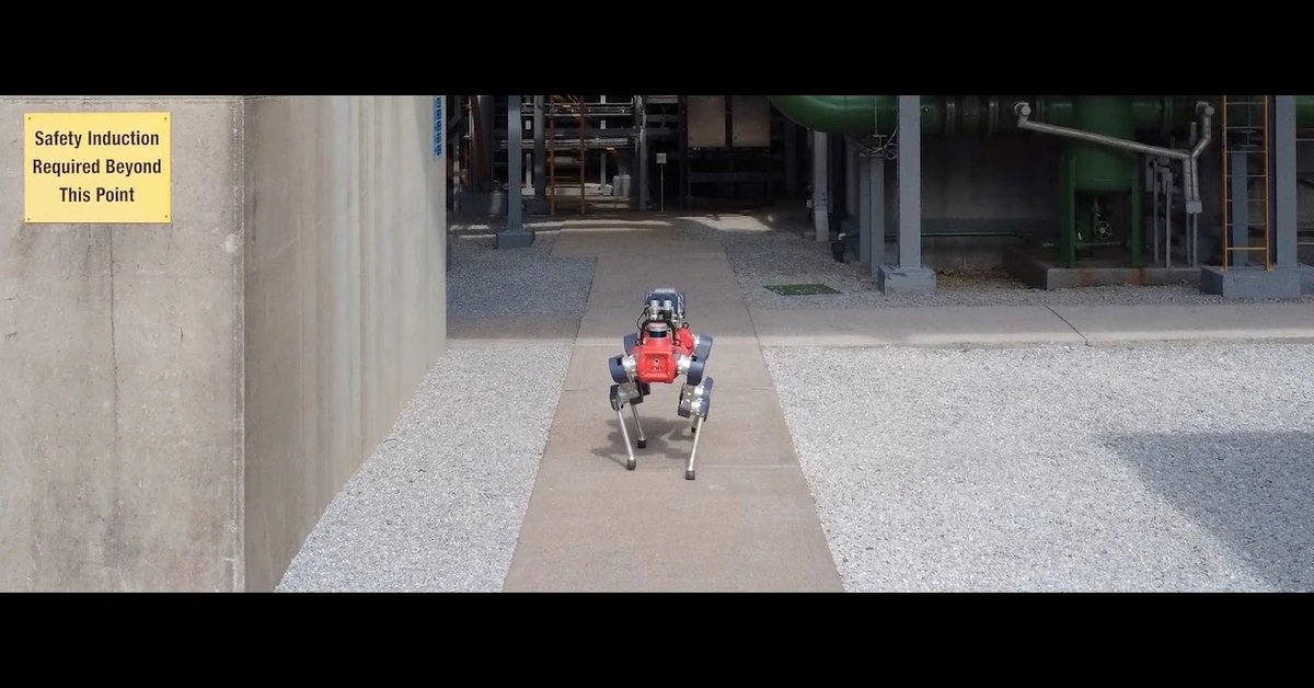 Video still from Power-station robot given employee-style access credentials for autonomous inspections