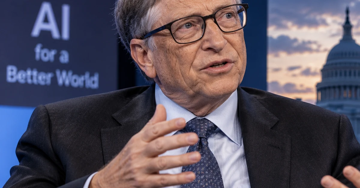 Bill Gates speaking in an interview setting, illustrating his warning that governments are behind on artificial intelligence.