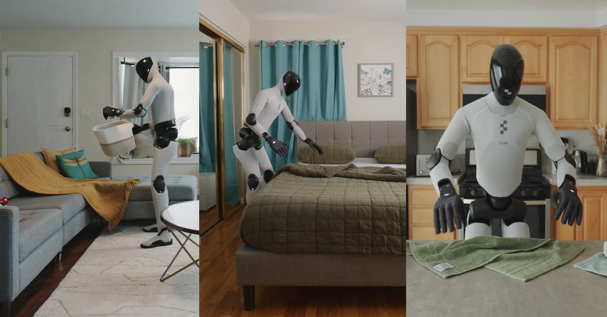 Video still from Figure says humanoid robot worked across 30 homes it had never seen